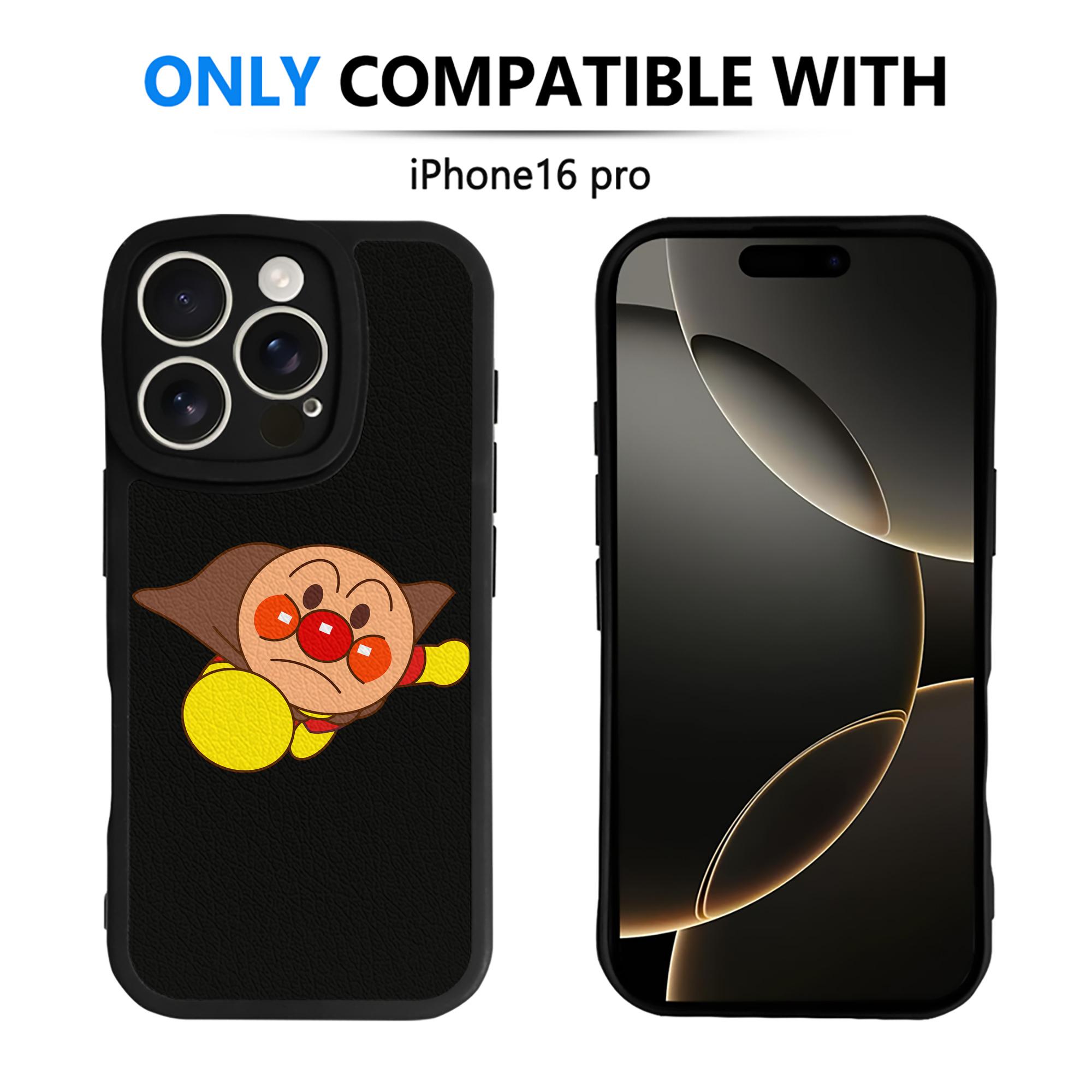 （画像用） アンパンマン Anpanman 【iPhone 16シリーズ対応】シリコンスマホケース（レザー調） 材質：シリコン